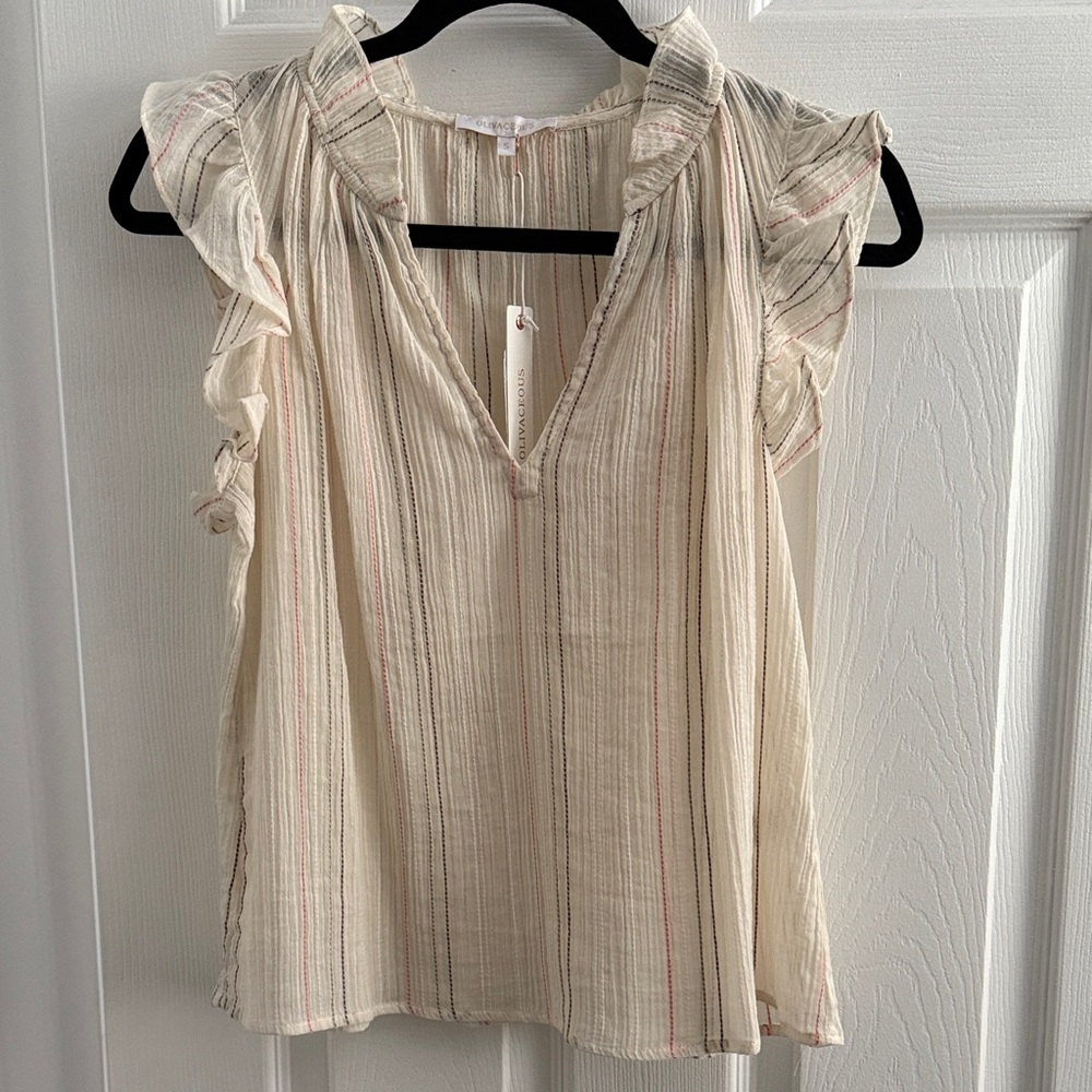 Olivaceous Cotton Blouse Oat size Small